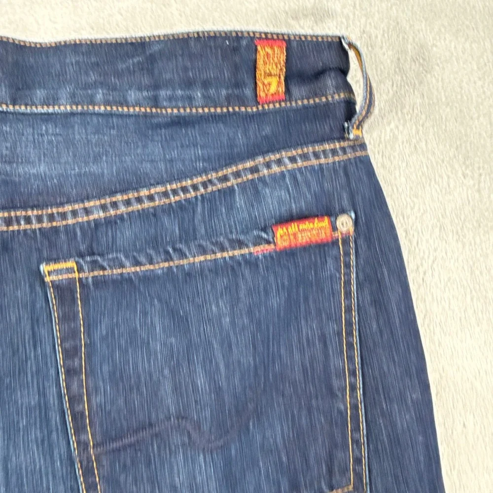 7 For All Mankind Standard Mens Sz 34 Straight Leg Jeans Classic Dark Wash Blue